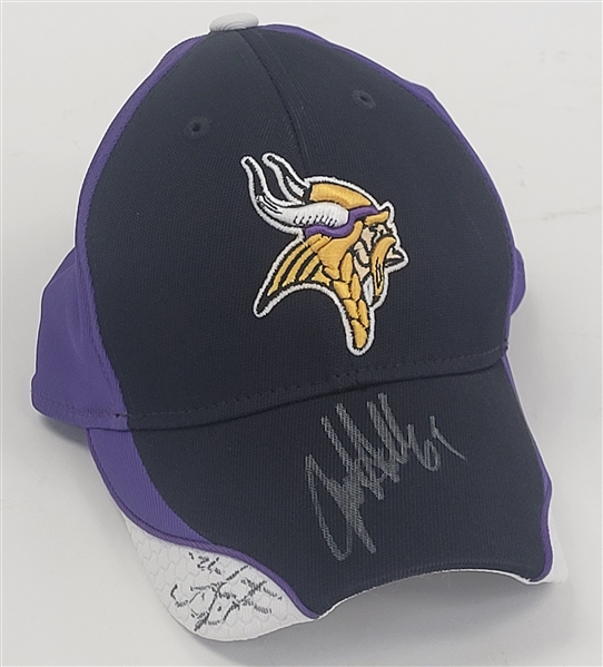 Jared Allen, Antoine Winfield, & Chuck Foreman Autographed Minnesota Vikings Hat w/ Beckett LOA