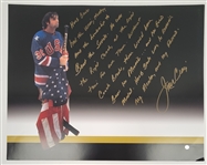 Jim Craig Autographed "Herb Brooks Story" Extensively Inscribed 16x20 Olympic Photo Steiner