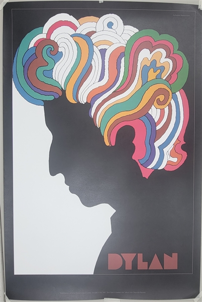 Bob Dylan 2008 Reproduction Poster of Milton Glasers "Bob Dylan Greatest Hits" 1966 Poster