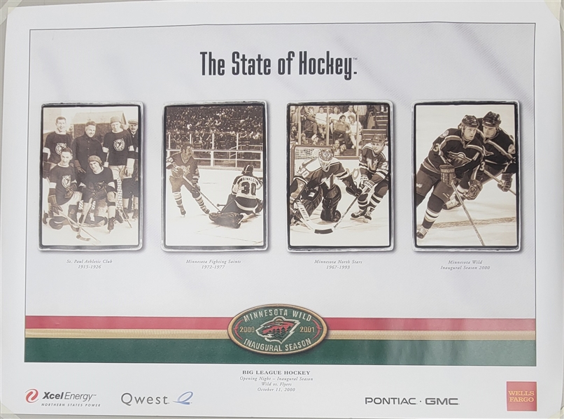 "The State of Hockey" Minnesota Wild Inaugural Season Poster