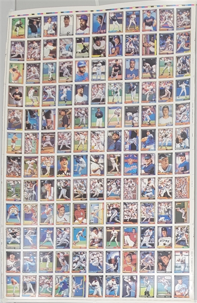 1992 Topps Uncut Baseball Card Sheet