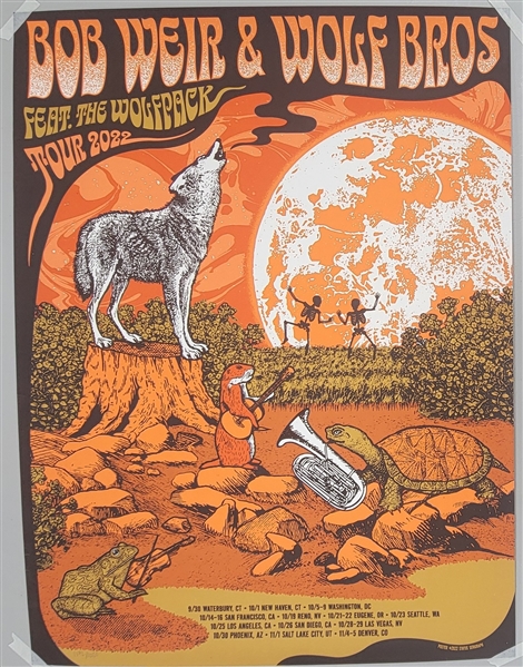 Bob Weir & "The Wolf Bros" 2022 Concert Tour Poster