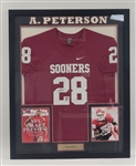 Adrian Peterson Autographed & Framed Oklahoma Sooners Jersey