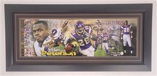 Adrian Peterson Minnesota Vikings Framed 12x36 Photo