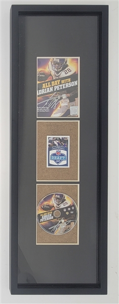 Adrian Peterson Double Autographed & Framed Display w/ Beckett LOA