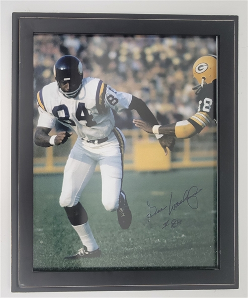 Gene Washington Minnesota Vikings Autographed & Framed 16x20 Photo