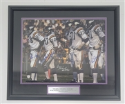 Bud Grant & Purple People Eaters Minnesota Vikings Autographed & Framed 16x20 Photo w/ Beckett LOA