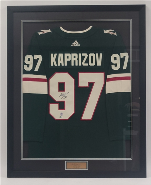 Kirill Kaprizov Autographed & Framed Authentic Minnesota Wild Jersey