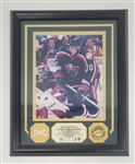 Marian Gaborik Minnesota Wild Framed All-Star Game Used Net Display LE #73/99