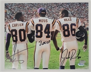 Cris Carter & Jake Reed Dual Autographed Minnesota Vikings "3 Deep" 8x10 Photo