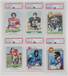 Lot of 6 Autographed & Encapsulated 1970s Topps Football Cards PSA/DNA