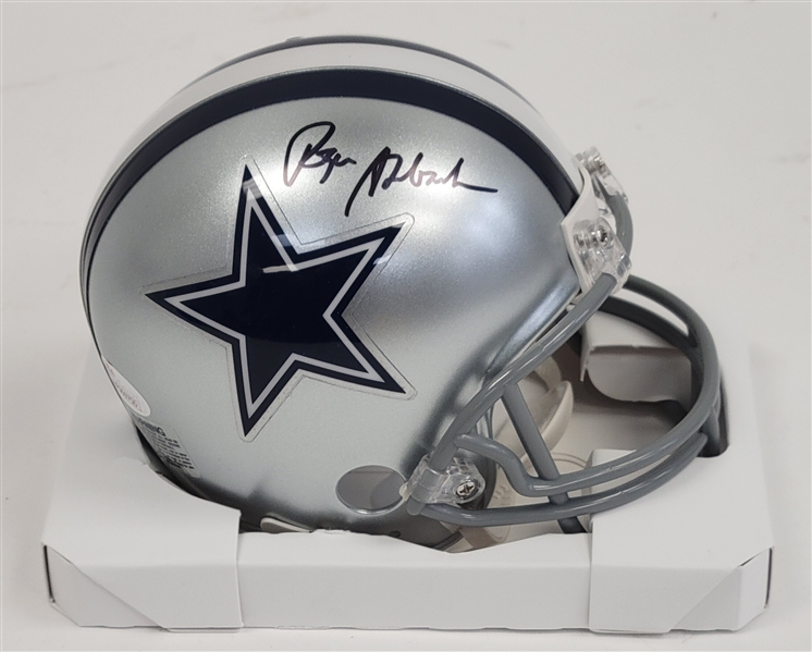 Roger Staubach Autographed Dallas Cowboys Mini Helmet JSA