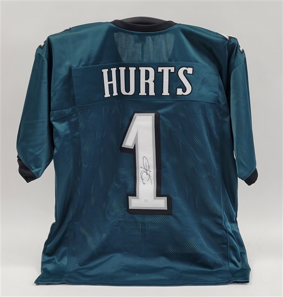 Jalen Hurts Autographed Custom Jersey JSA