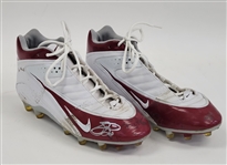 Emmitt Smith 2004 Game Used & Autographed Cleats Worn to Break Walter Paytons 100-Yard Games Record w/Emmitt Smith Prova LOA