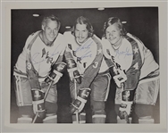 Gordie, Marty, & Mark Howe Autographed 8x10 Photo w/ Beckett LOA