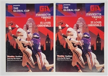 Lot of 2 "Global Cup" 1983 Vikings vs. Cardinals Program