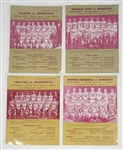 Lot of (4) 1957, 1959, 1960, & 1961 Minnesota Gophers Basketball Programs