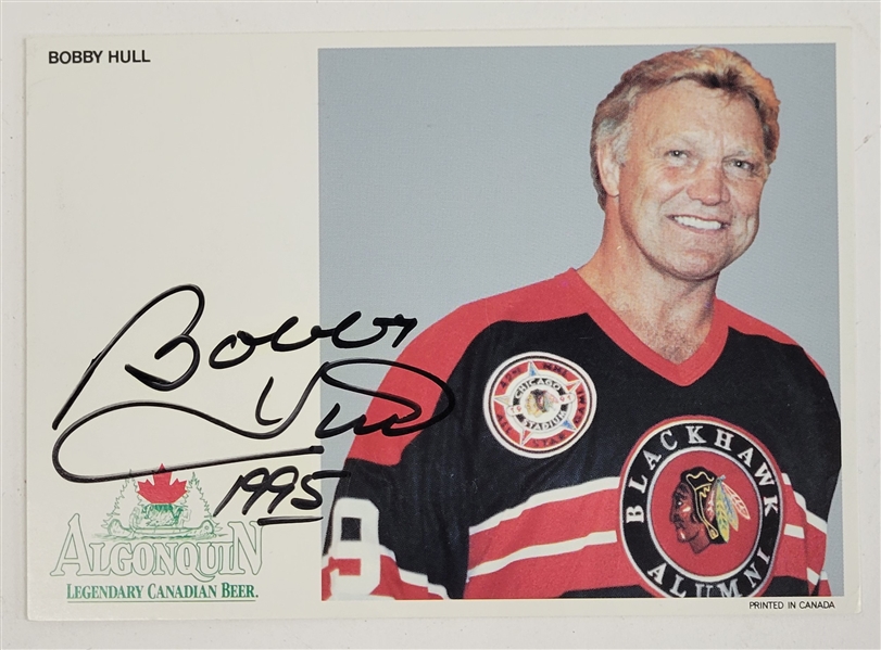 Bobby Hull Autographed (1995) 4x6 Card