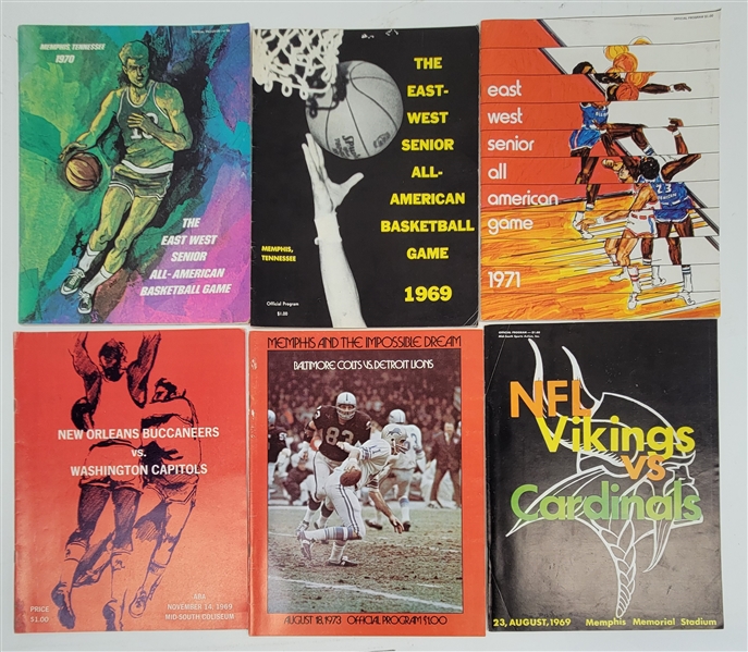 Lot of 6 Programs Featuring Sports Events in Memphis