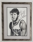 Bill Walton Autographed Original 15x21 James Fiorentino Watercolor Painting Framed 22x29