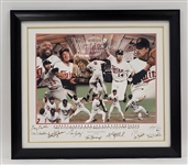 "Minnesota Twins Memories" Autographed & Framed Karl Jaeger Canvas Signed by Gaetti, Gladden, Blyleven, Kelly, Brunansky, Hrbek, Laudner, & Viola LE #16/150