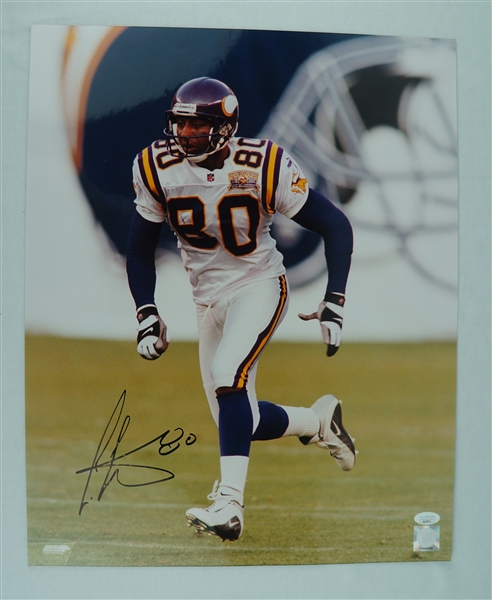 Cris Carter Autographed Minnesota Vikings 16x20 Photo JSA