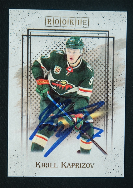 Kirill Kaprizov Autographed Russian Rookie Card Beckett