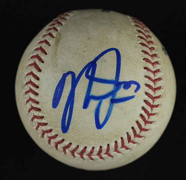 Mike Trout Career HR #305 Autographed Game Used Baseball From HR Game PSA/DNA & MLB