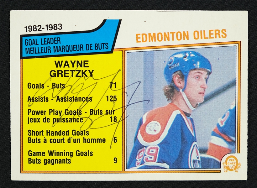 Wayne Gretzky Autographed Vintage 1982-83 OPC Card #22 Hockey Card Signed in Early 1980s JSA