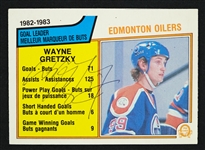 Wayne Gretzky Autographed Vintage 1982-83 OPC Card #22 Hockey Card Signed in Early 1980s JSA