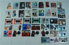 NBA Collection of 42 Game Used Basketball Cards