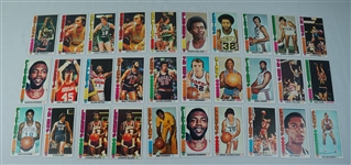 NBA Vintage Collection of (38) 1976-77 Basketball Cards w/Malone Monroe Barry Cowen Frazier & Havlicek