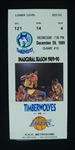 Minnesota Timberwolves 1989 Inaugural Season Ticket vs. Los Angeles Lakers