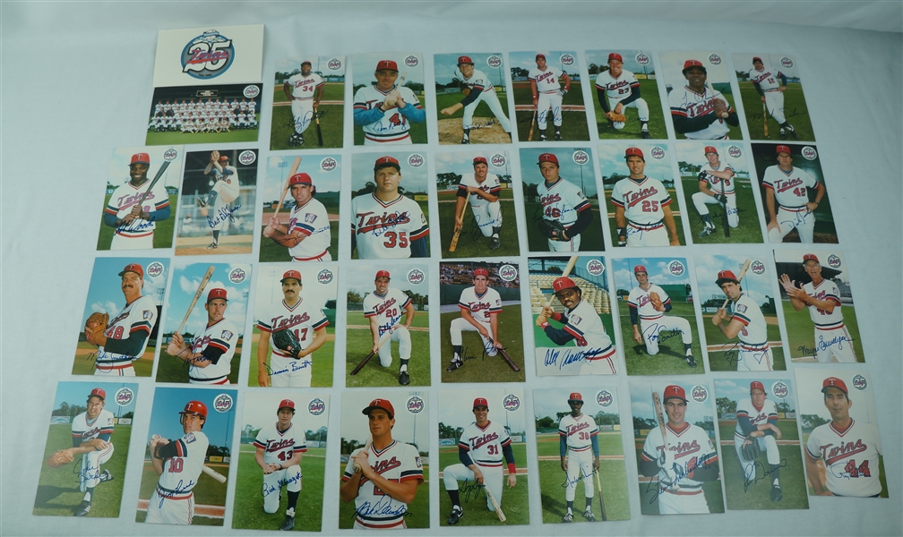 Minnesota Twins 1986 Team Postcard Set w/ Early Kirby Puckett