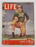 Johnny Lujack Autographed 1947 LIFE Magazine Beckett