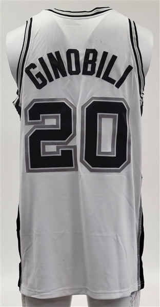 Manu Ginobili 2002-03 San Antonio Spurs Game Used Rookie Year Jersey w/ Dave Miedema LOA