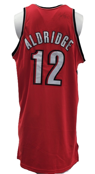 LaMarcus Aldridge 2007-08 Portland Trail Blazers Game Used Jersey w/ Dave Miedema LOA