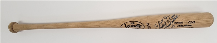 Kirby Puckett Game Issued, Autographed & Extensively Inscribed "To Bart Starr" Louisville Slugger Bat w/ Beckett LOA