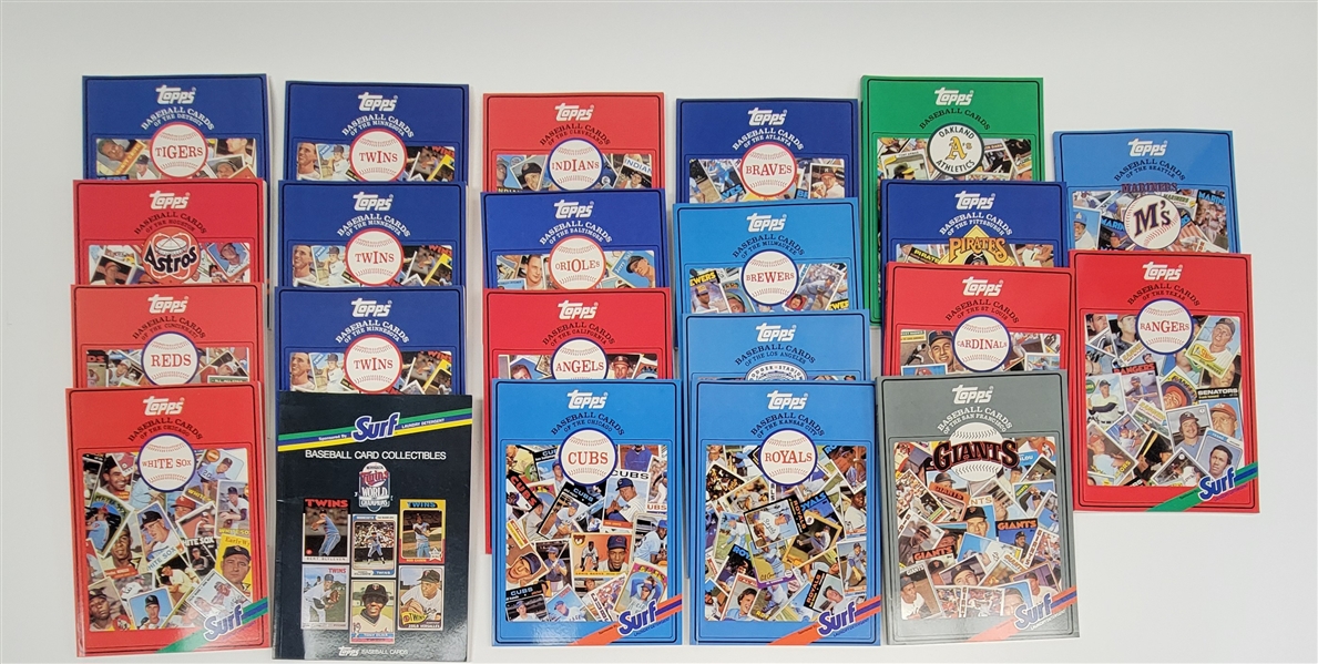 Collection of Topps Baseball Card Books