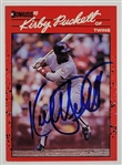 Kirby Puckett Autographed 1990 Donruss #269 Card w/ Beckett LOA