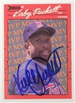 Kirby Puckett Autographed 1990 Donruss #BC-8 Card w/ Beckett LOA