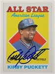 Kirby Puckett Autographed 1988 Topps #391 All-Star Card w/ Beckett LOA