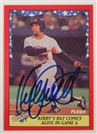 Kirby Puckett Autographed 1988 Fleer Kirbys Bat Alive Card w/ Beckett LOA