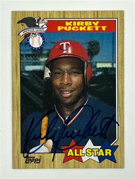 Kirby Puckett Autographed 1987 Topps #611 All-Star Card w/ Beckett LOA