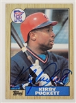 Kirby Puckett Autographed 1987 Topps #450 Card w/ Beckett LOA