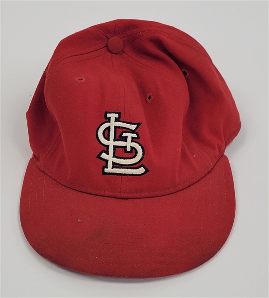 Ozzie Smith Mid-1980s St. Louis Cardinals Game Used Hat w/ Dave Miedema LOA