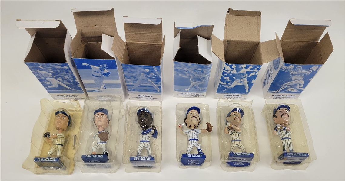 2007 Milwaukee Brewers Collectible Bobblehead Set of 13