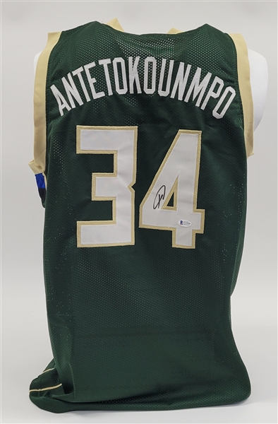 Giannis Antetokounmpo Autographed Custom Jersey Beckett