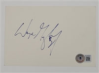 Wayne Gretzky Autographed Index Card w/ Beckett LOA