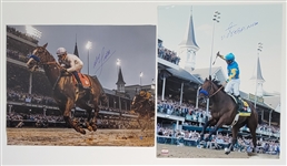 Lot of 2 Victor Espinoza & Mike Smith Autographed 16x20 Photos Steiner